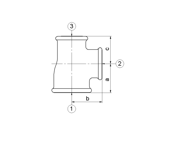 Zawiercie Foundry Reducerende T-Stykke B1 2X6/4X2 "Galvaniseret - 4428