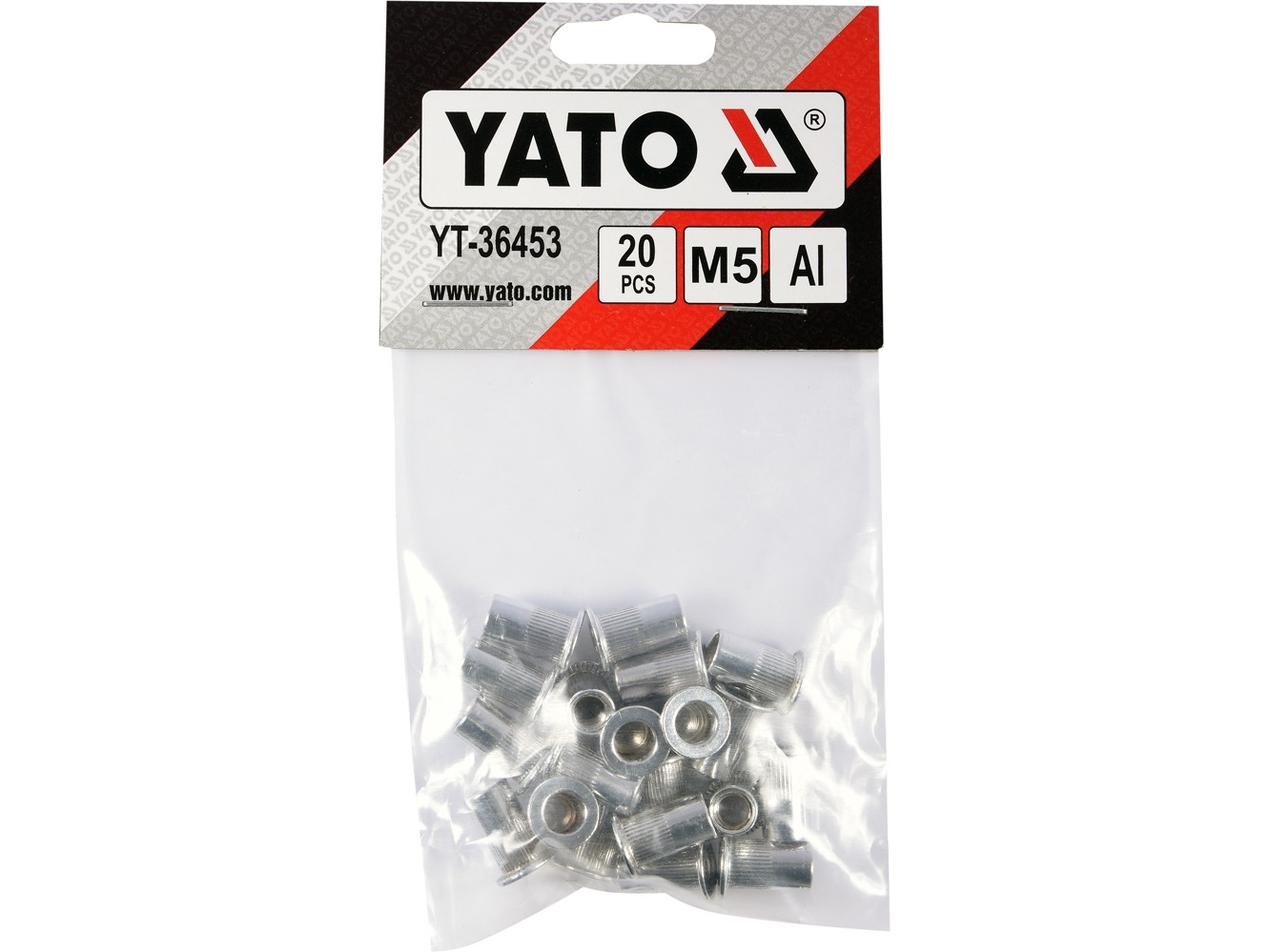Yato Aluminum blind rivet nuts M5 20 pcs. (YT-36453) | Elverktyg - DIY - Akku Verktyg - Övrigt verktyg | GameStuff