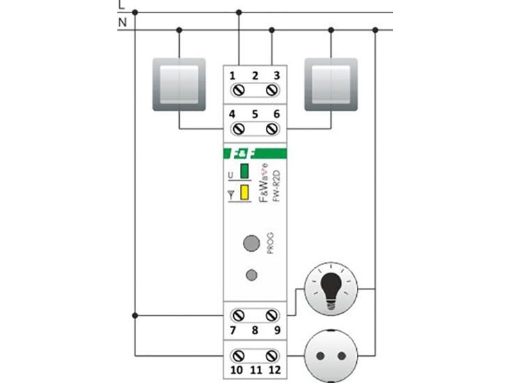 F&F bistabil relæ 85÷265V AC/DC (FW-R2D)