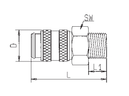 Rectus Schnellkupplung Weiblich Gewinde Außen 3/8"
