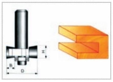 Condor Fræser Til Træ 8X32x9,4X8 Mm 305 Til Riller Med Leje