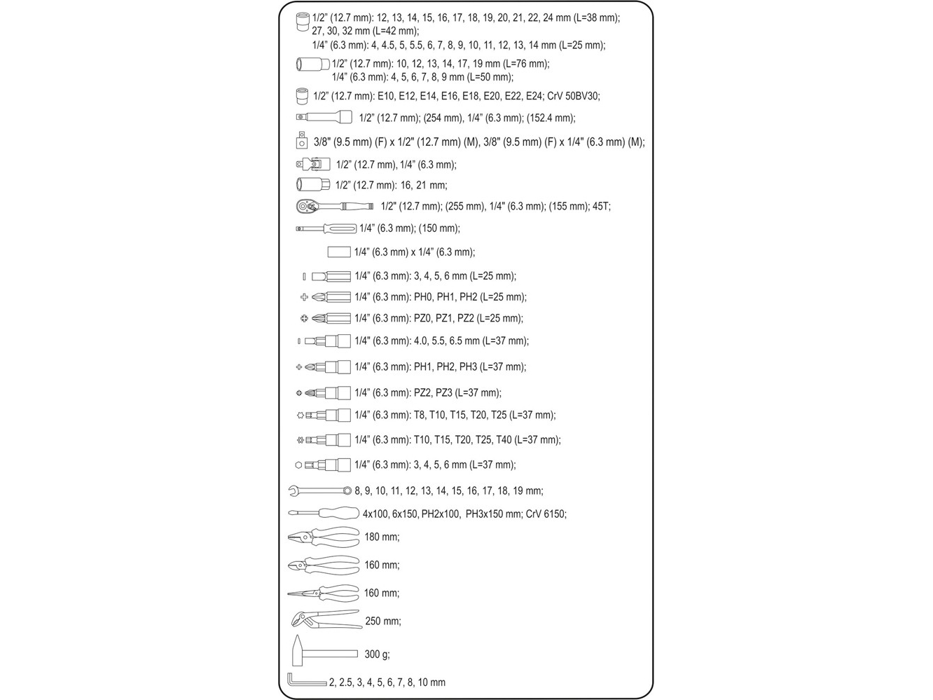 VERKTYG 122 ARTIKLAR 58690 | Verktyg & Verkstad - Handverktyg - Nycklar och toppar | GameStuff