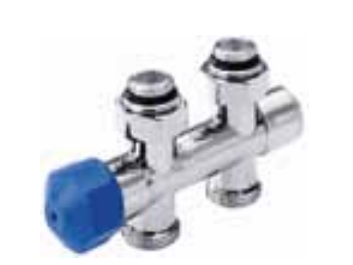 Doppel-Thermostatventil, Gerade Dn15 Verchromt (R093101001)