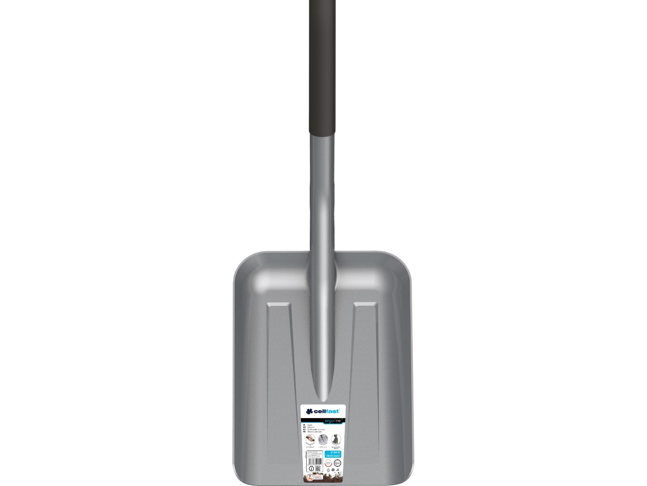CELLFAST shovel, 22.1 cm, handle length 1.09 m | Trädgården - Trädgårdsredskap - Spadar & Skyfflar | GameStuff
