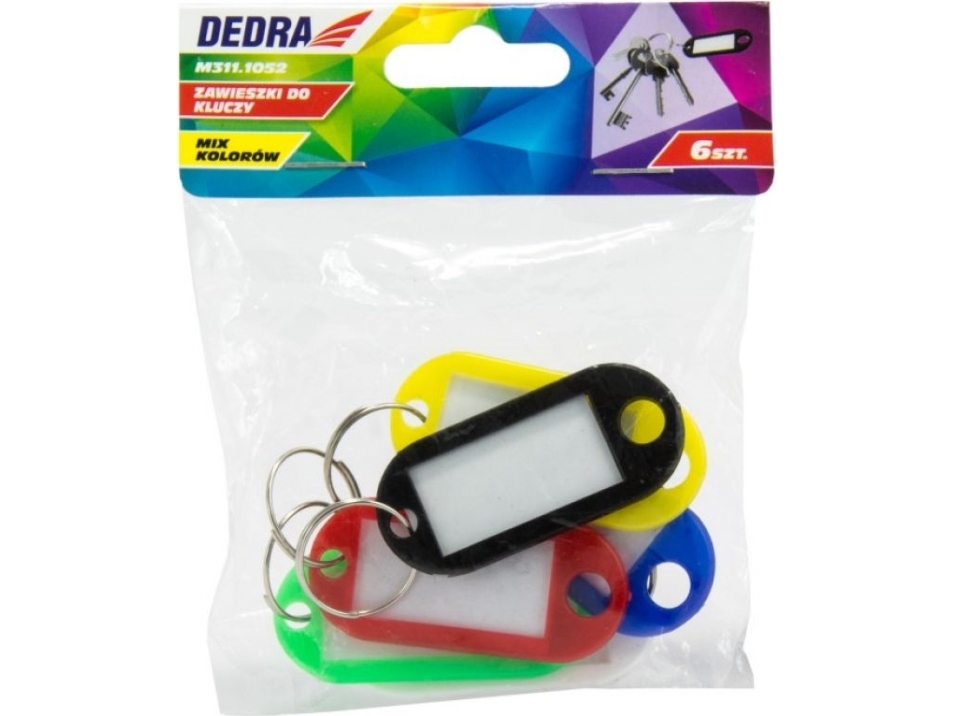 Dedra nyckelringar burk 6st blandade färger (M311.1052) | Möbler - Tillbehör - Nyckelkabiner & tillbehör | GameStuff