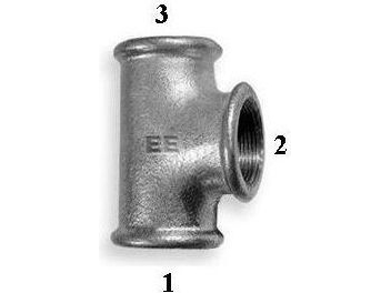 Zawiercie Foundry Tapered Tee 6/4 X 3/4 X 6/4 "Sort