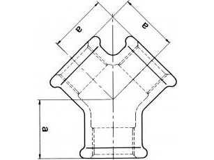 Zawiercie Foundry Tee Y 3/4 "Galv
