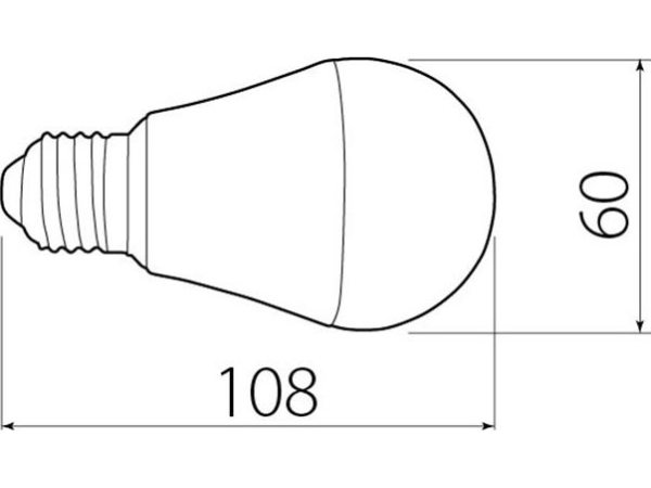 GTV LED-lampa E27 6W 230V varmvit (LD-PC2A60-6W) | Belysning - Ljuskälla - Lysrör | GameStuff