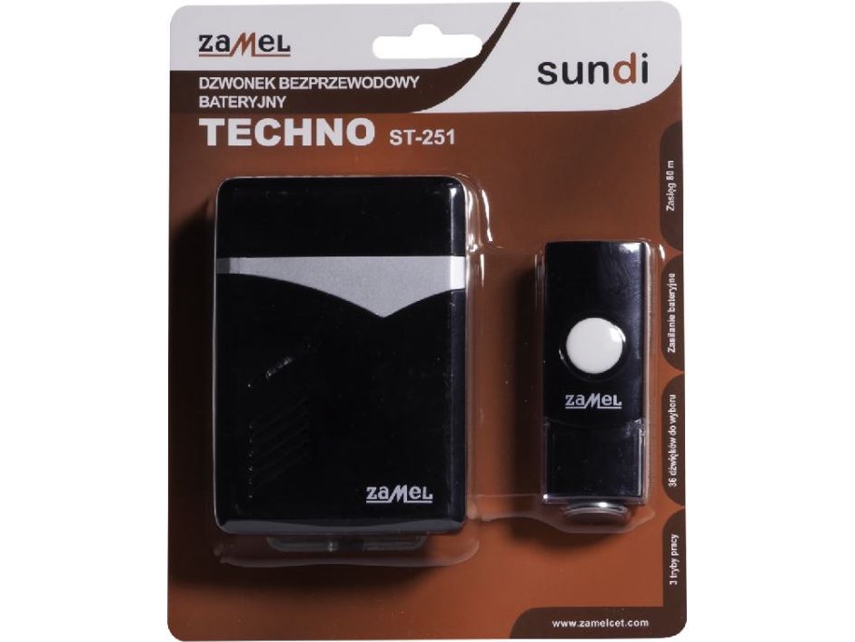 Trådløs batteridrevet klokke TECHNO Type: ST-251 SUN10000385
