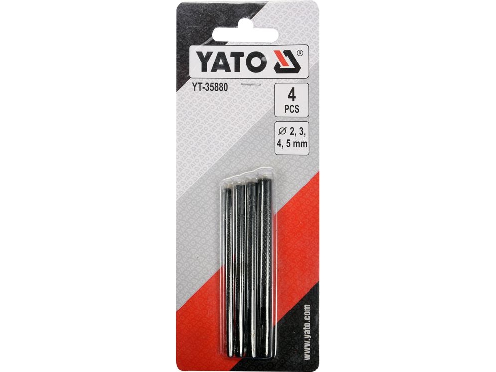 Yato 4 rørstanser 2, 3, 4, 5 mm (YT-35880)