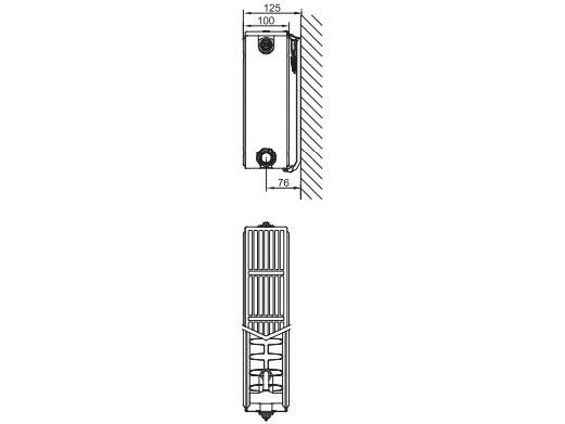 Novello Radiator 6x1/2" Type 22 H400 x L400