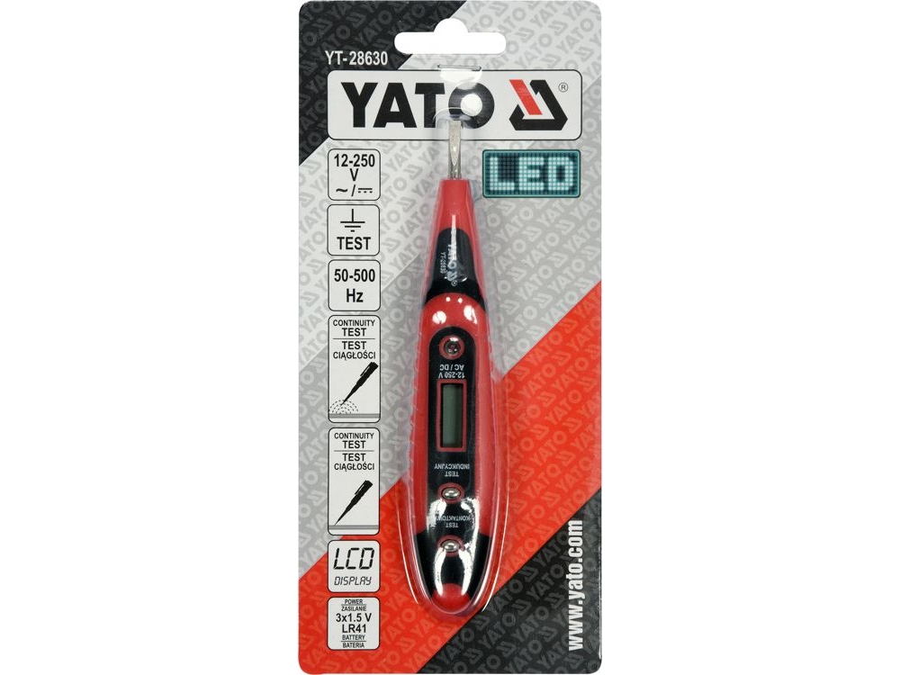 Yato sähköinen ilmaisin 12 - 250V (YT-28630)