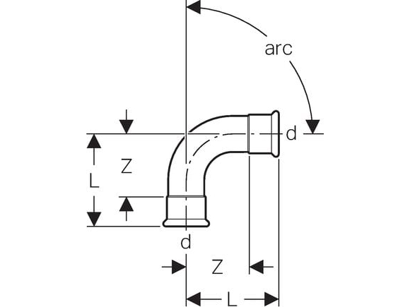 GEBERIT BÖJ 90° M/M 15MM SF | VVS Artiklar - Rör & Kopplingar - Tryckrör och rördelar | GameStuff