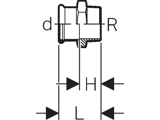 Geberit 61708, Letkuliitin, kupari