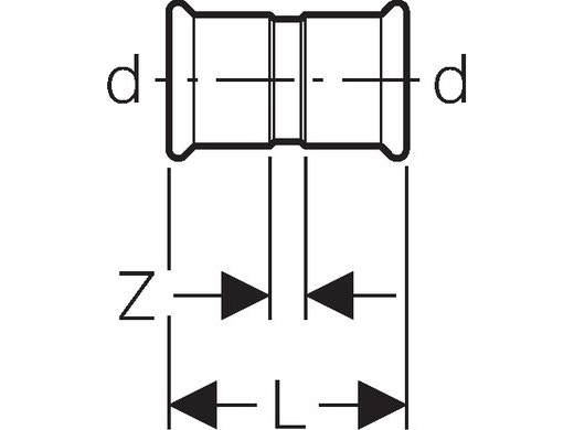 Geberit 62004, Slangestik, Kobber