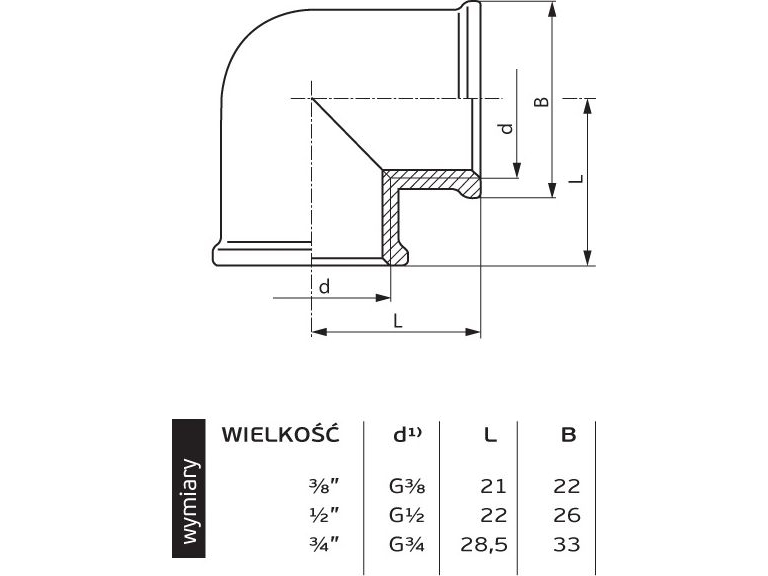 Perfexim messing albue krom GW 3/8 (07-452-0100-000)