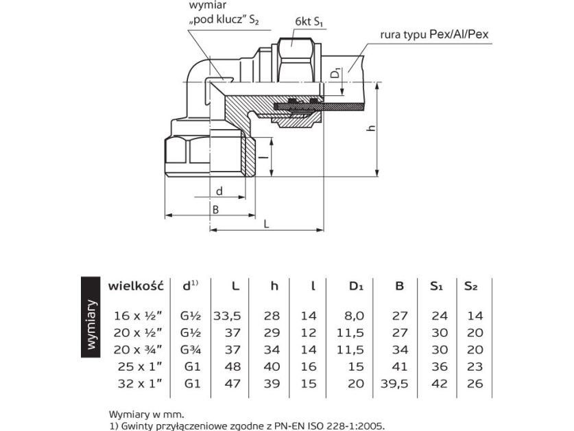 Perfexim 705 25 Mm X Gw 1" Boltet Albue (61-005-2525-000)