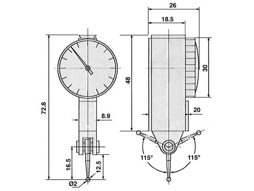 GRÆNSE FOR HÅNDTAGSSENSOR 0,8 MM