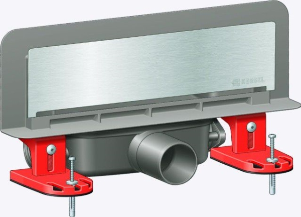 Kessel linjärt golvbrunn med galler (48000.02) | VVS Artiklar - Dränering - Rist och ram | GameStuff