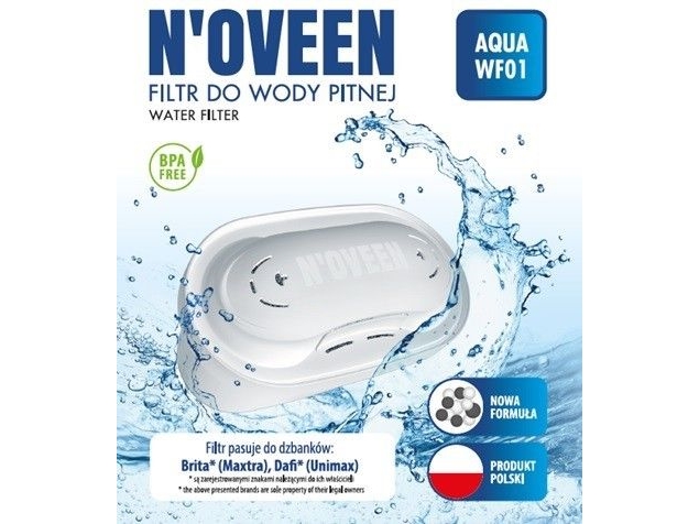 Noveen AQUA WF01 membrane filter cartridge, BRITA MAXTRA, DAFI UMINAX