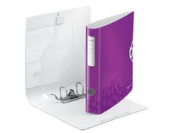 LEITZ Active WOW, 180 grader, 60 mm, lila DIN A4, rund rygg, polyform, texturerad yta - 1 st (1107-00-62) | Arkivering - Letter orders - PP letter order | GameStuff