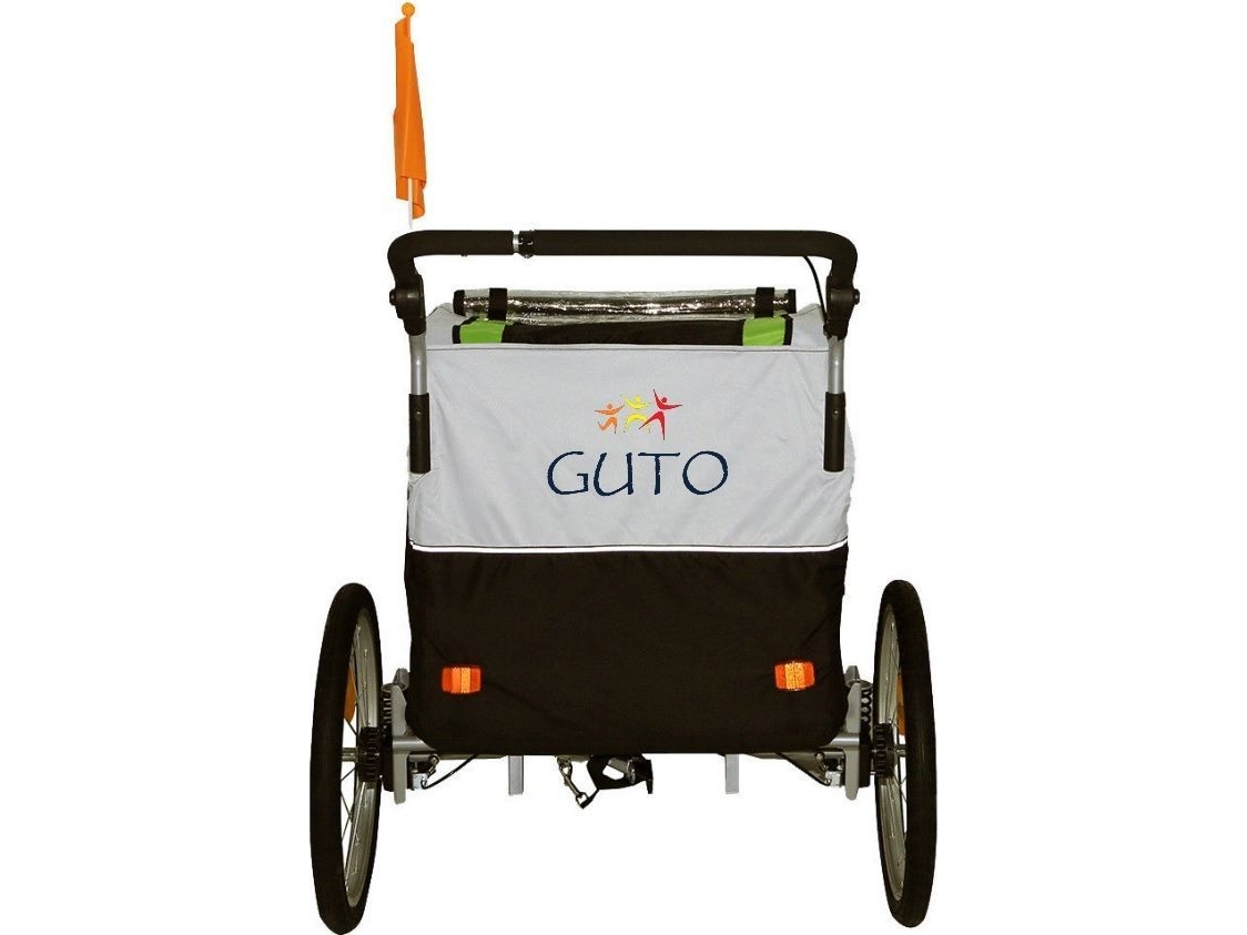 Guto Deluxe 2in1 punainen/valonharmaa pyöräperävaunu