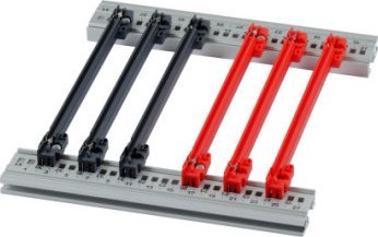 Schroff Styreskinne Tilbehør, Pc, 160 Mm, Rillebredde 2 Mm, Rød, 10 Stk