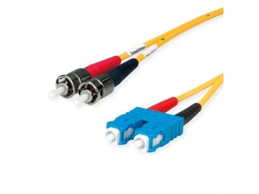 Telegrtner Fo Duplex-Kabeladapter E9/125 Os2, 2X St, 1X Sc Duplex, Gelb, 5 M