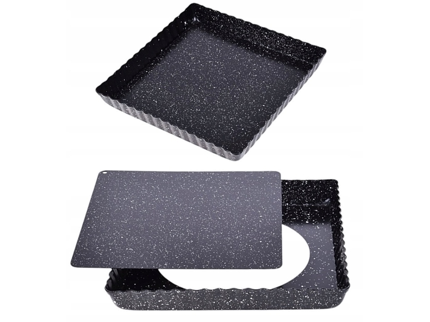 Backform 20X20x2,5Cm Mit Herausnehmbarem Boden Antihaftbeschichtung Brunbeste Bb-3652