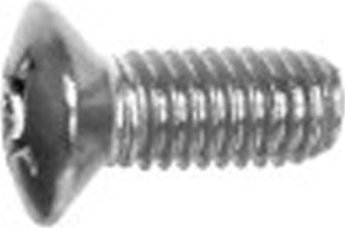 Schroff Undersænket Skrue, Forhøjet, Krydsnot, M3x8 Mm, Forniklet Stål