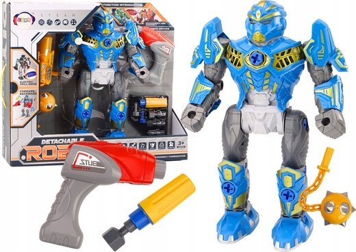 Lean Toys Vaikiškas mėlynas robotas su atsuktuvu