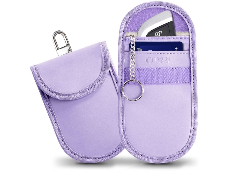 Faraday Tech-Protect Klr100 Tasche Schlüsselloses Rfid-Signal Blocker Etui Lavendel