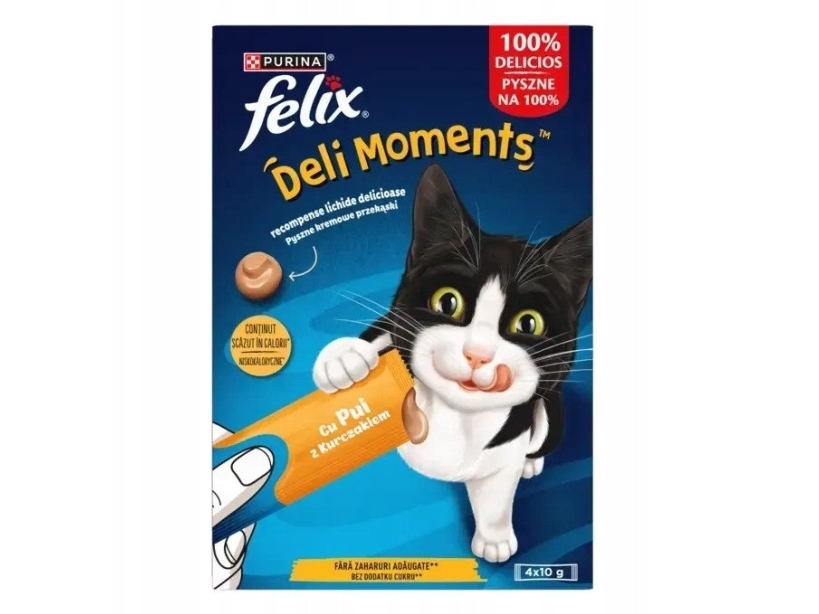 Purina Felix Deli Moments Mit Huhn 4X10g