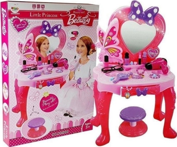 LeanToys sminkbord med spegel | Smink - Sminktillbehör - Smink set | GameStuff