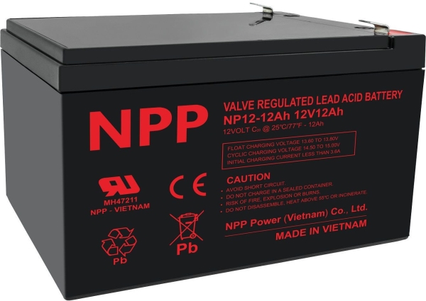 Batteries 12 V 12 Ah T2(F2) Pb AGM NPP
