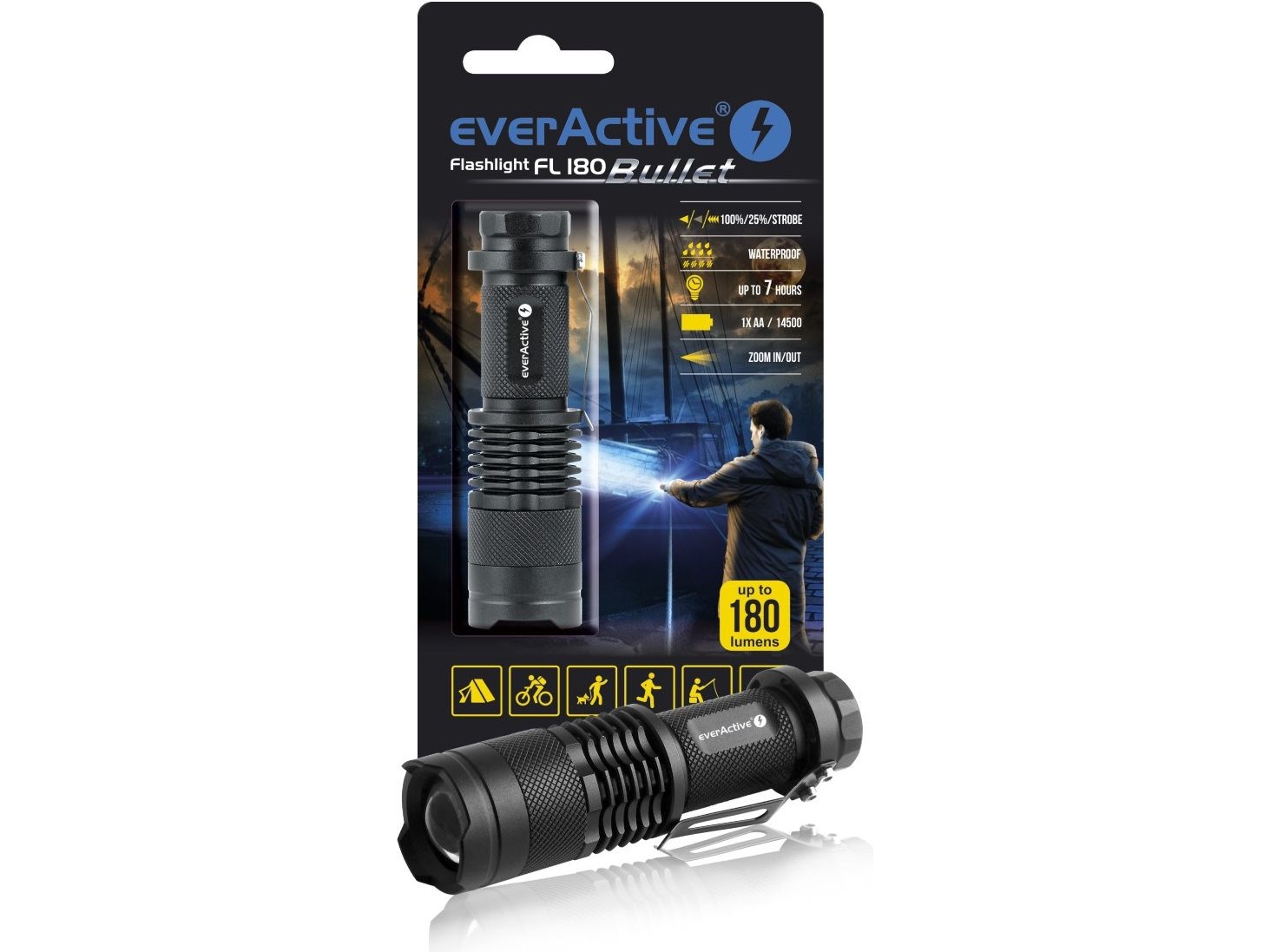 Led Handheld Flashlight 600 Lumens Fl600 Led Cree Xm-L2