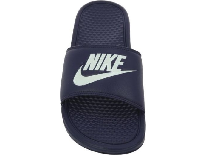 Nike BENASSI Just Do It flip-flops til mænd, blå og hvid Phylon-skum (47,5)