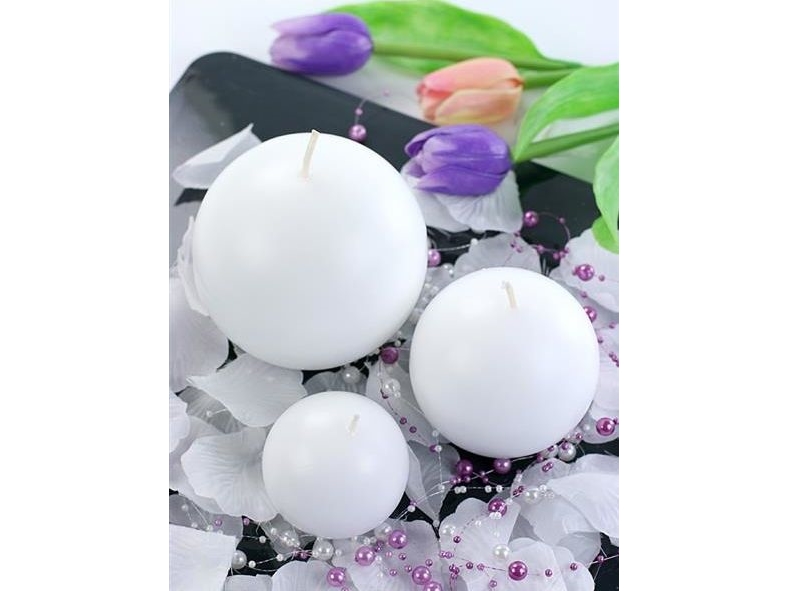 Party Deco Kuglelys, Mat Hvid, 6 Cm, 10 Stk Universal