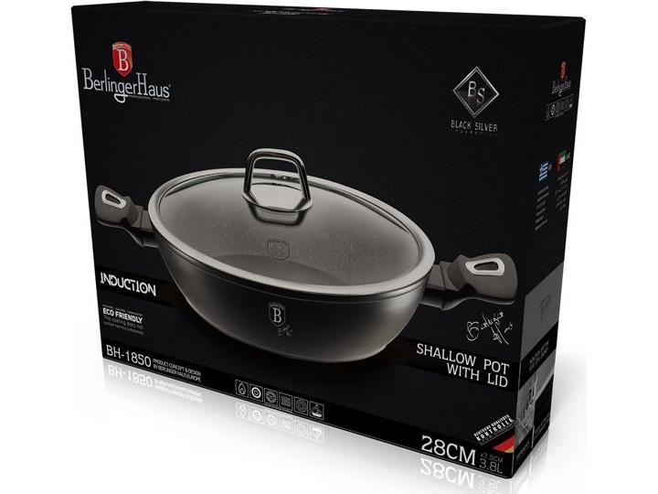 Berlinger Haus BH/1850 universel gryde-/stekkeplade 28 cm Black Silver Collection