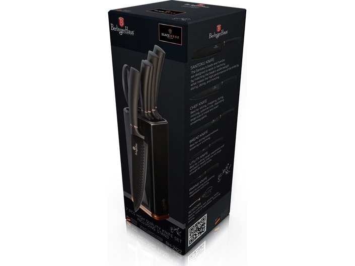 Berlinger Haus 7-Delte Knive På Stativ Black Rose Collection Bh/2422 Universal