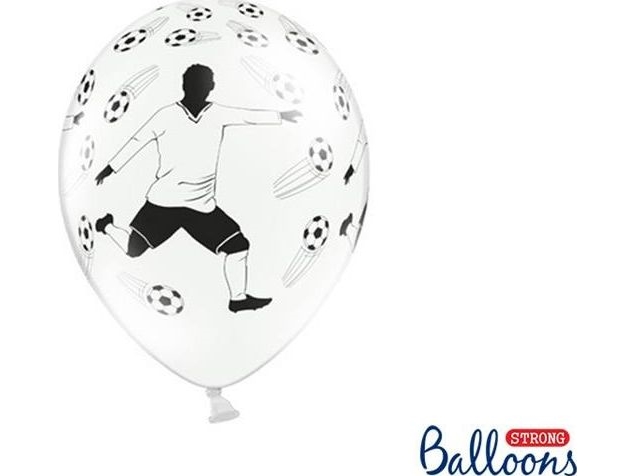 Party Deko Luftballons, Fußball Und Bälle, Weiß, 30 Cm, 50 Stück Universal