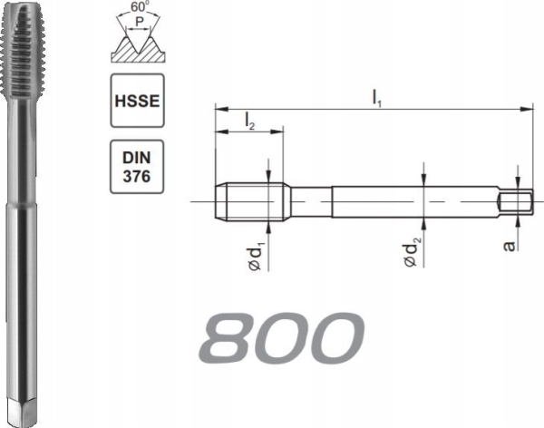 Fanar Gevindskærer M18x1 Din-374B (6H) Hsse 800