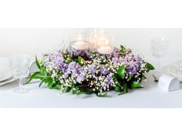 Flydende stearinlys frosted white 4 cm - 50 stk