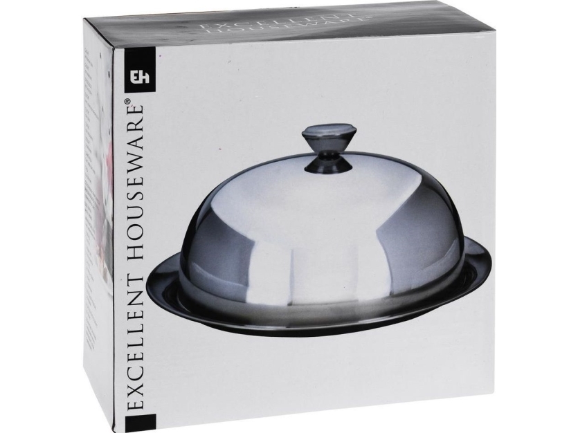 Excellent Houseware Serviravimo padėklas su dangčiu plieninė 24x10 cm