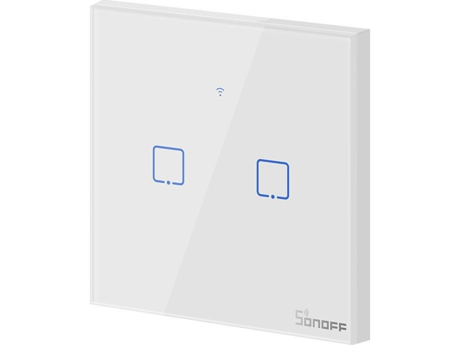 Išmanusis jungiklis WiFi + RF 433 Sonoff T1 EU TX - 2 kanalai