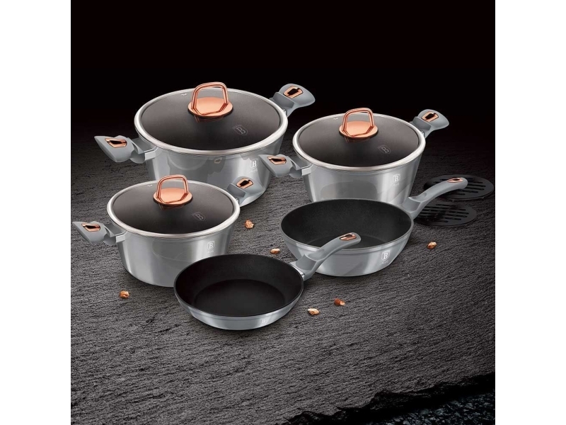 Berlinger Haus Bh/6020, Grå, Roseguld, Aluminium, Titanium, Glas, Blød Berøring, Tyskland