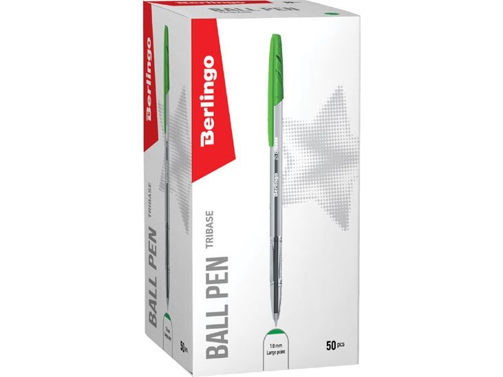 Berlingo Berlingo, Biros, Grøn, 50Stk, 1Mm, Tribase