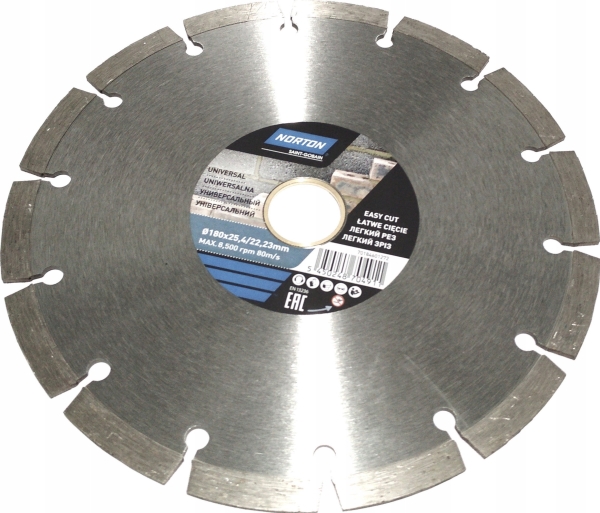 Norton Clipper Diamantklinge 180X25,4 Mm Segmenteret Standard Universal 70184601272