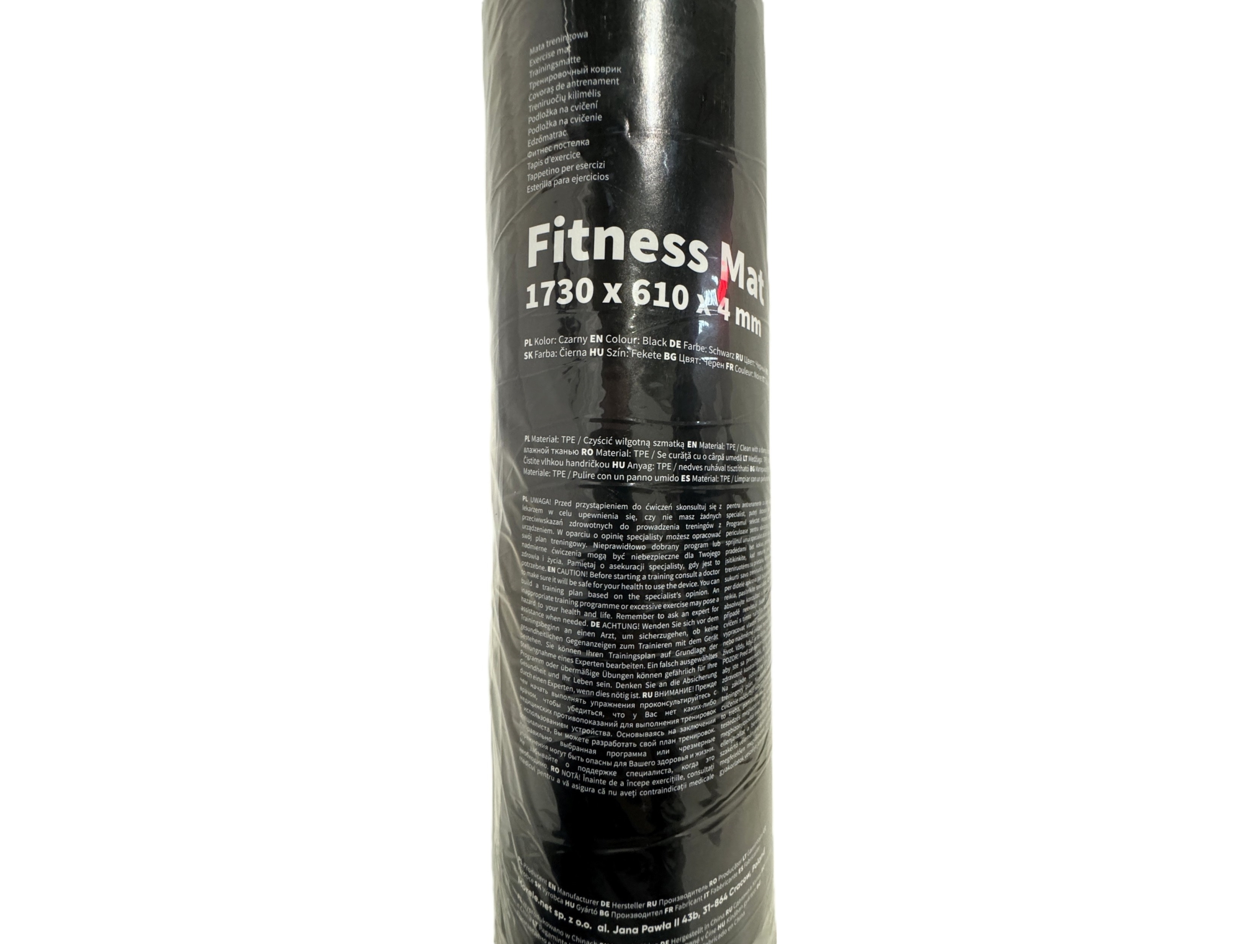 Zipro Exercise Mat - 4mm - Black - Size: 173x61cm | N - A | GameStuff