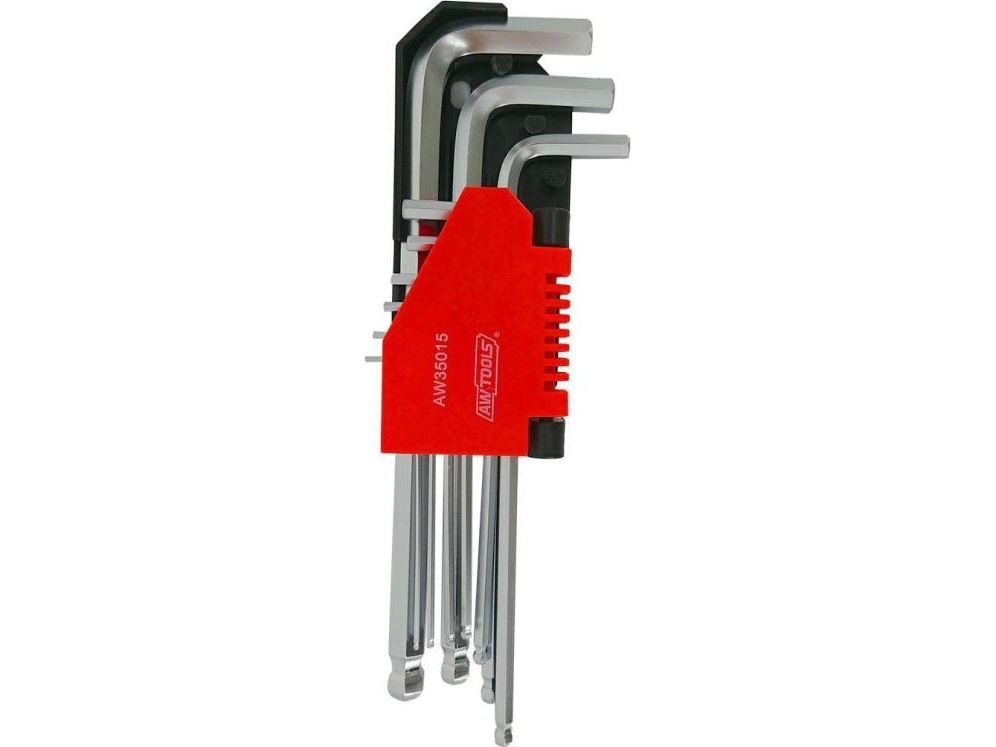 AWTOOLS HEX unbrakonøgler 1,5-10,0 mm, 9 stk. KULA BLACK LINE